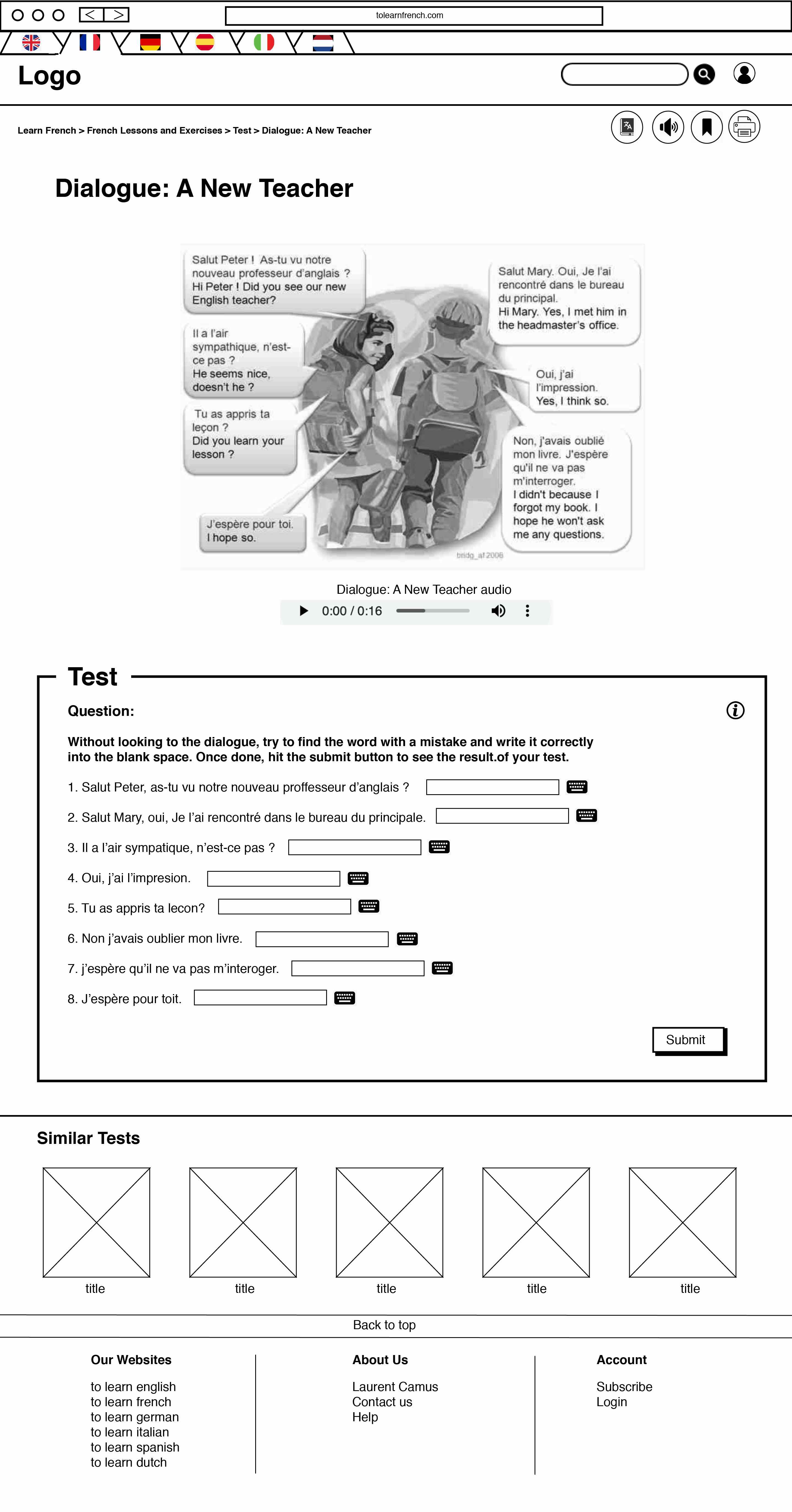 Low fidelity prototype